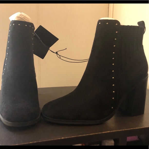 Black Studded Booties NWT - Picture 1 of 5